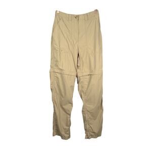 Exofficio Pants Womens Small Khaki Buzz Off Convertible Zip Off Shorts Hiking
